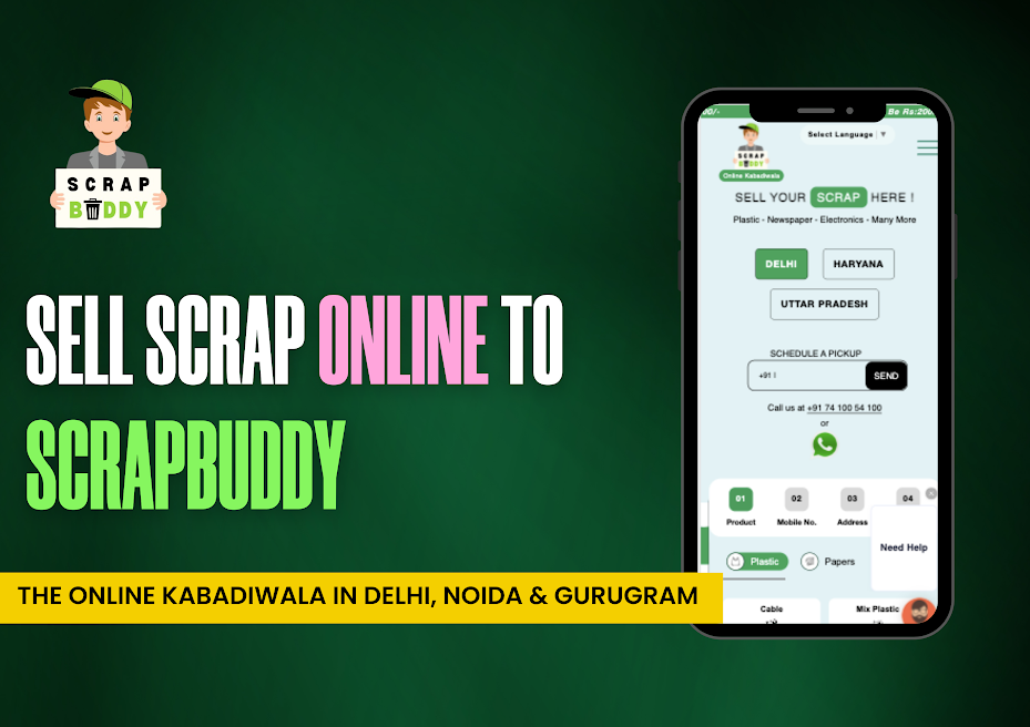 Sell Scrap Online to SCRAPBUDDY — The Online Kabadiwala in Delhi, Noida & Gurugram